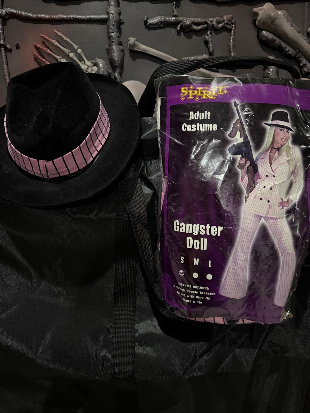 Spirit Womens Adult Gangster Doll includes Fedora with Pink Band
